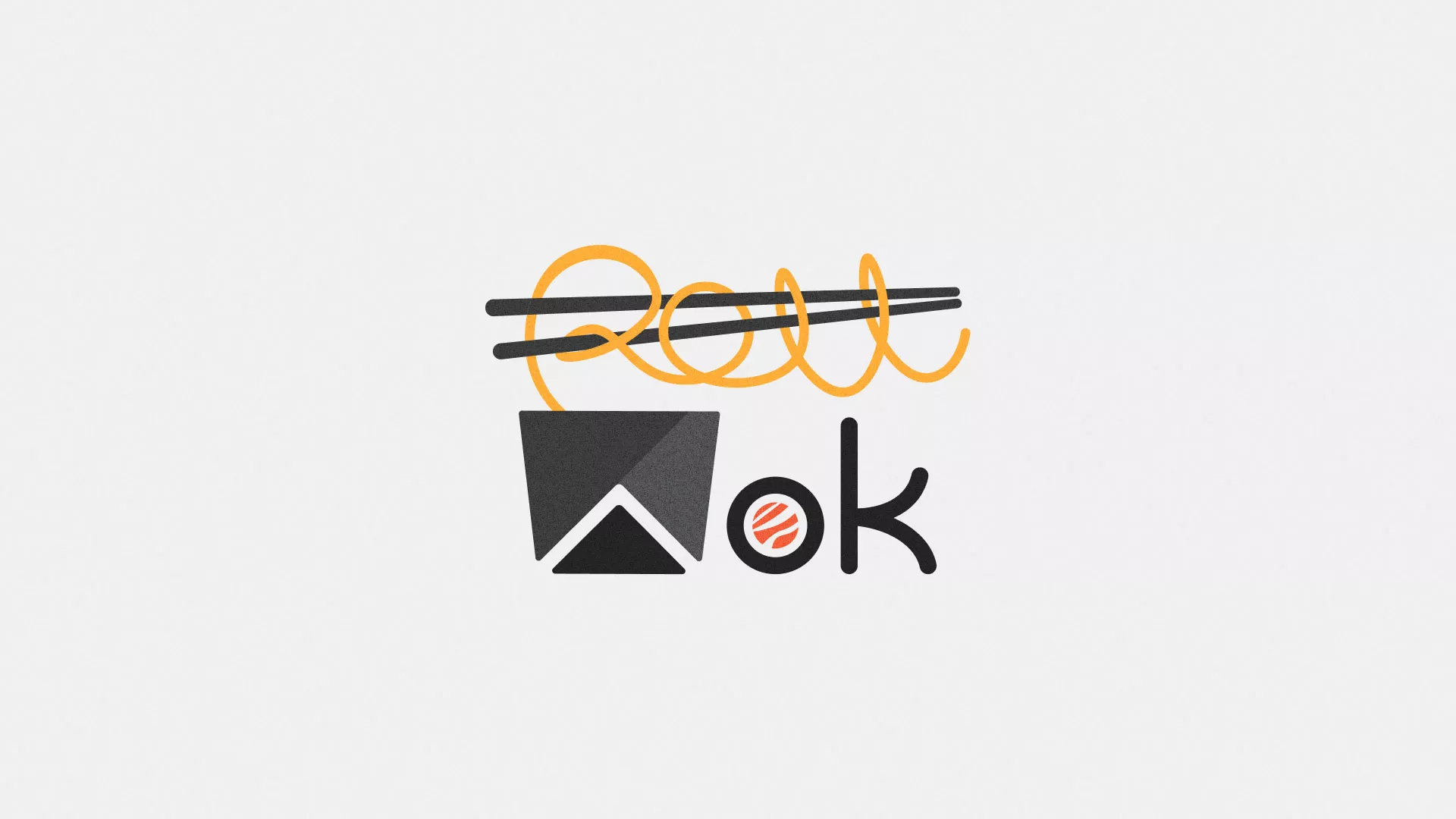 Разработка логотипа суши-бара «Roll Wok Club» в Кинешме