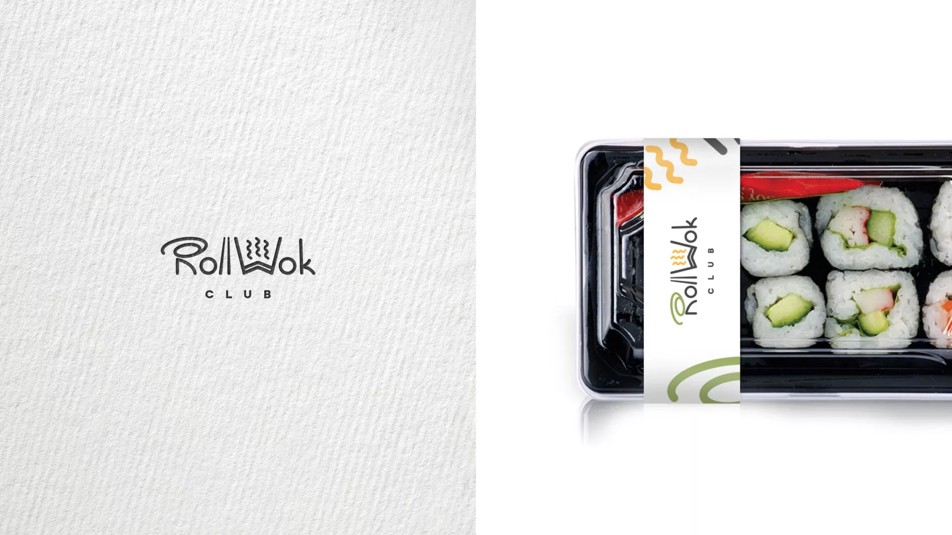 Разработка наклеек для суши-бара «Roll Wok Club» в Кинешме